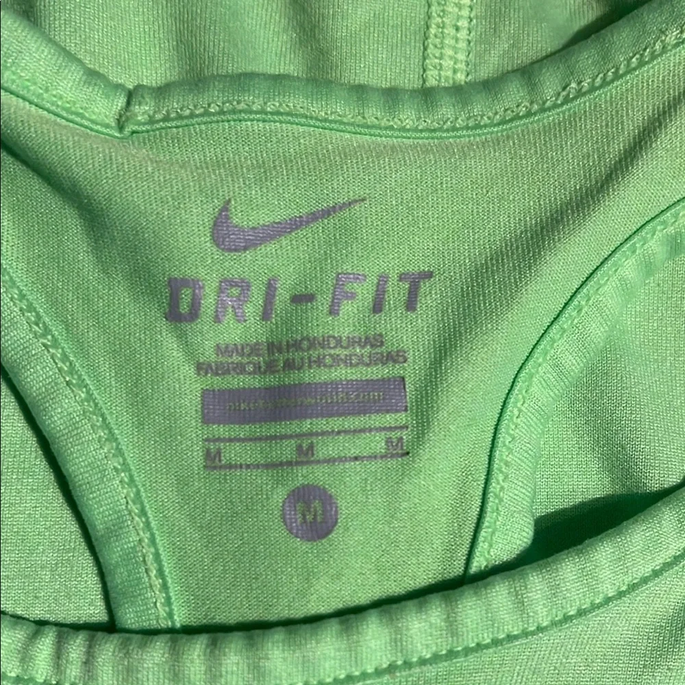 Nike Green Fitted Crop Tank Top